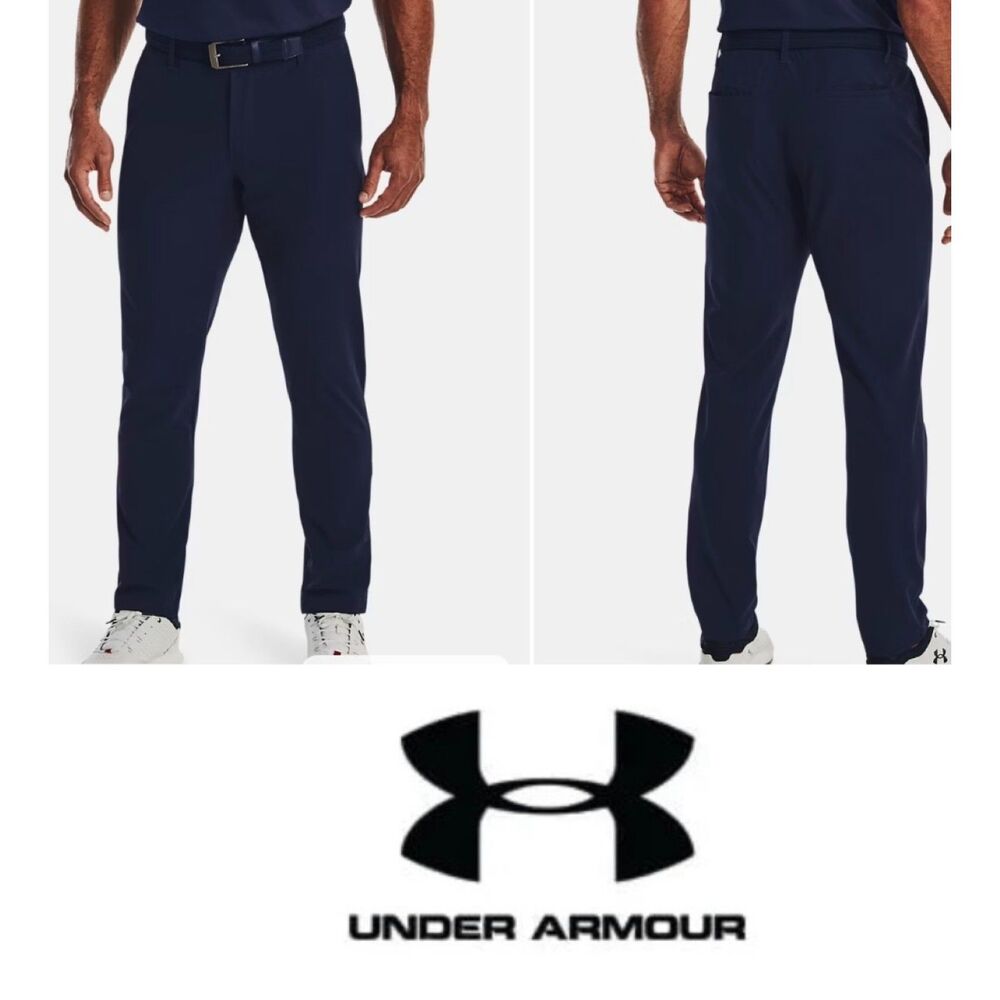 NWT SZ 34 Waist / 30" Inseam UNDER ARMOUR UA Men's Showdown Taper Pant in Navy